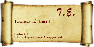 Tapasztó Emil névjegykártya