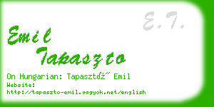 emil tapaszto business card